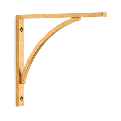 Armac Martin Hockley Flush Mounted Shelf Bracket in 150mm / Burnished Brass