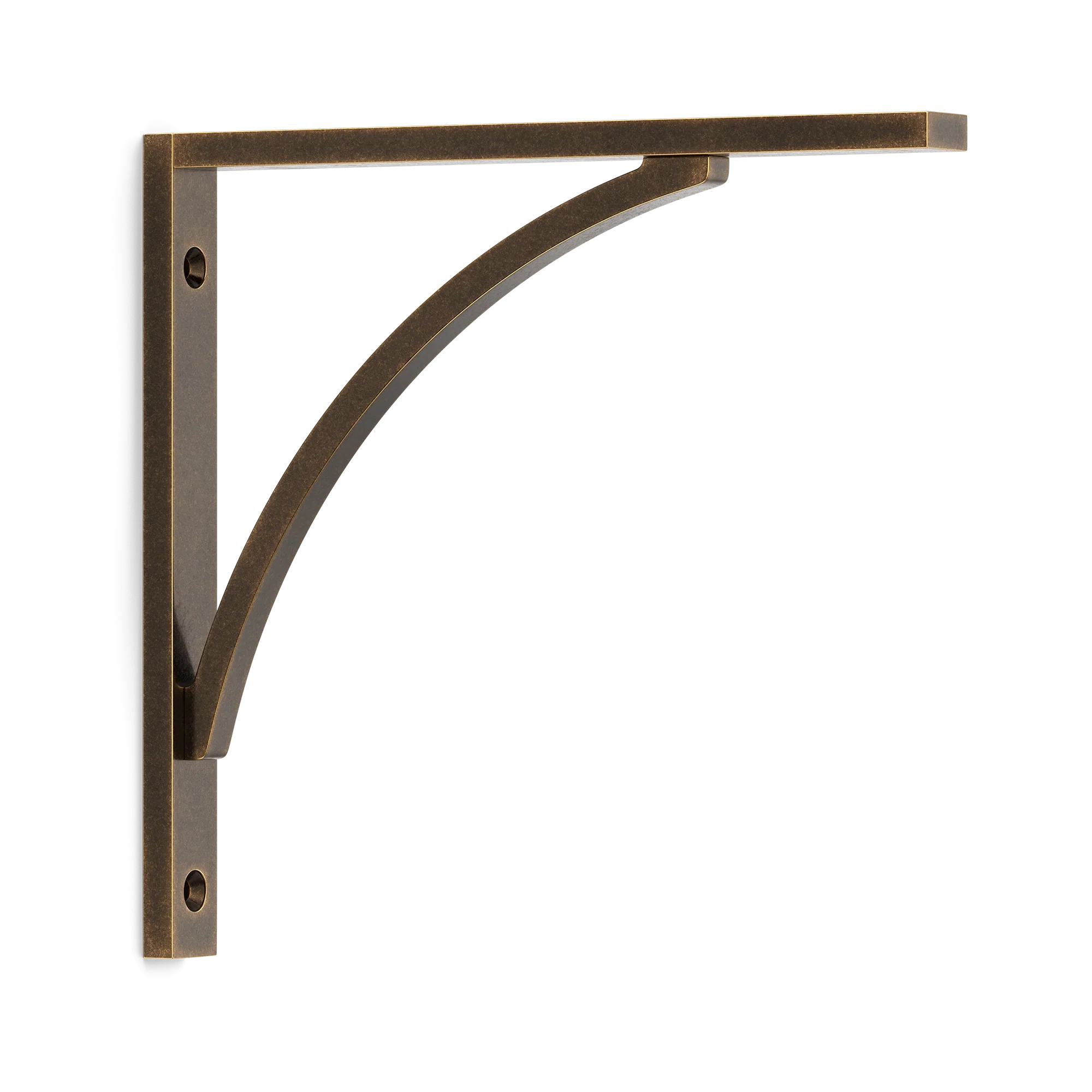 Armac Martin Hockley Flush Mounted Shelf Bracket in 150mm / Dark Aged Brass