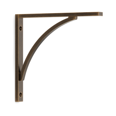 Armac Martin Hockley Flush Mounted Shelf Bracket in 150mm / Dark Aged Brass