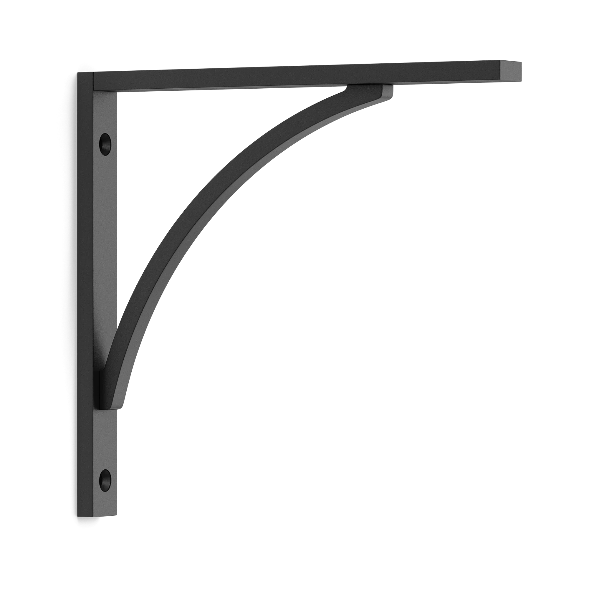 Armac Martin Hockley Flush Mounted Shelf Bracket in 190mm / Matt Black Lacquered