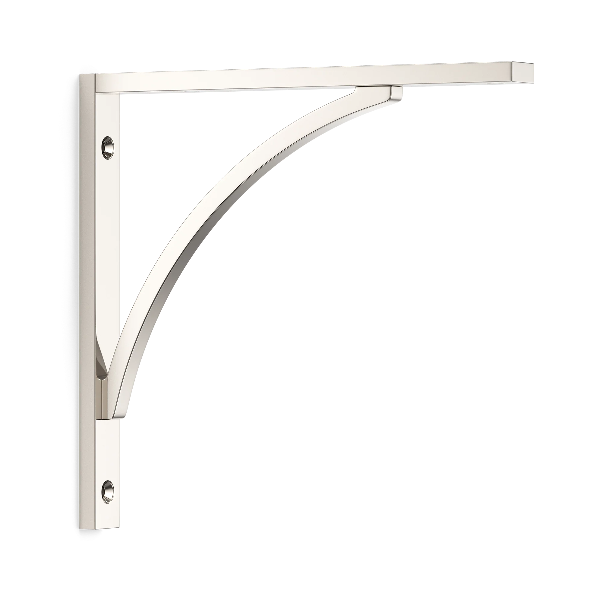 Armac Martin Hockley Flush Mounted Shelf Bracket in 150mm / Polished Nickel Plate