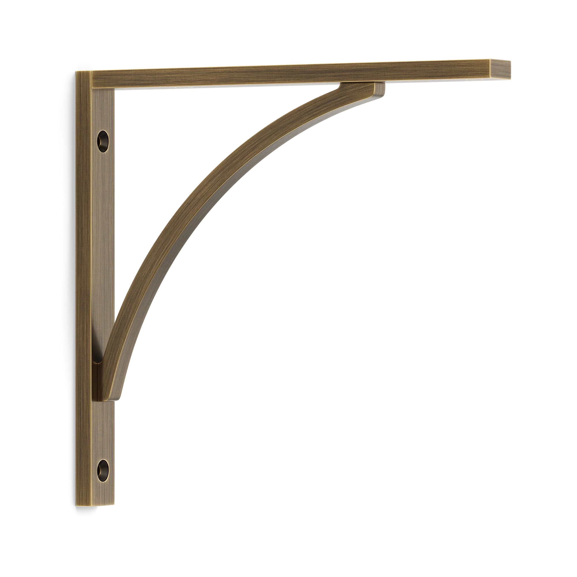 Armac Martin Hockley Flush Mounted Shelf Bracket in 150mm / Satin Antique Satin Lacquered