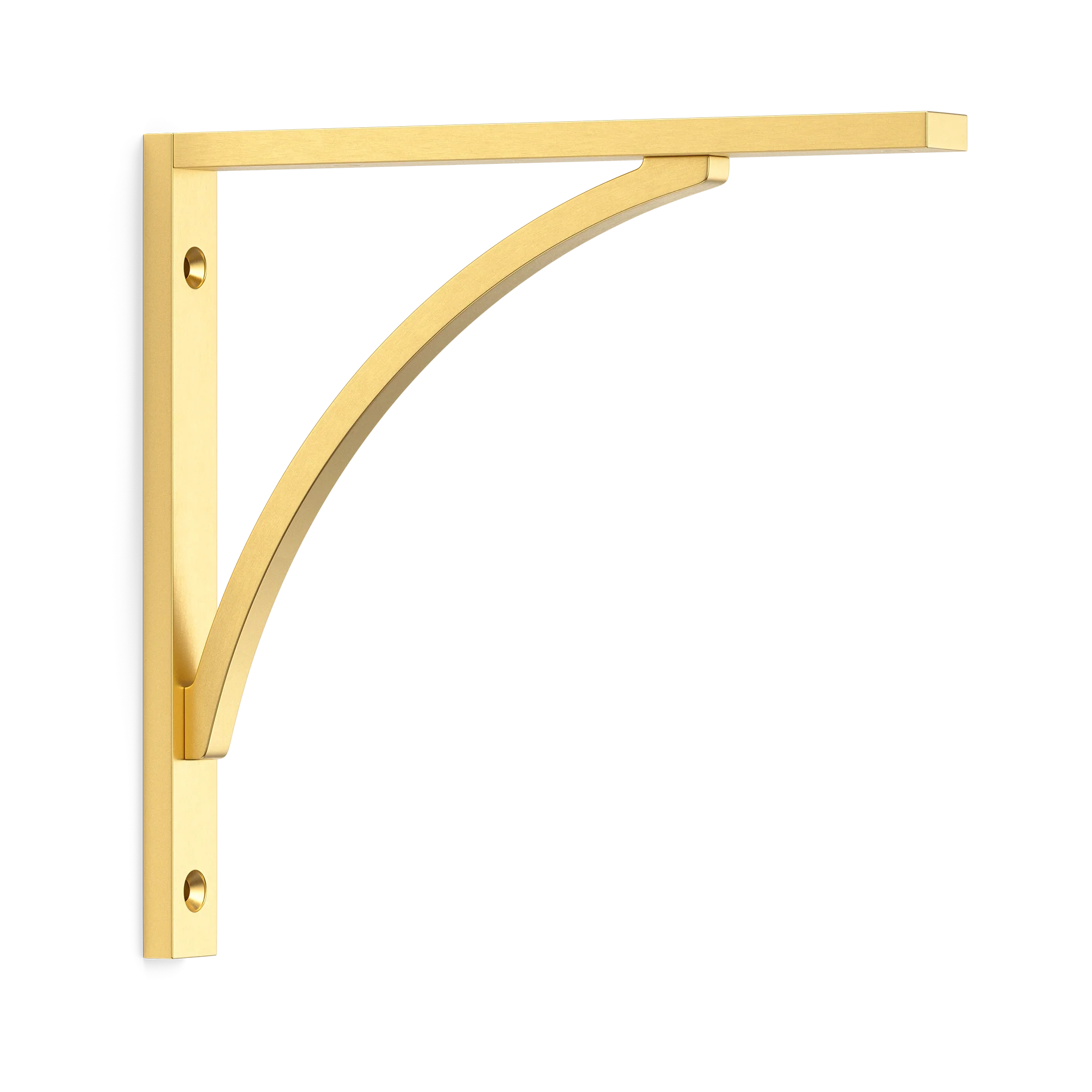 Armac Martin Hockley Flush Mounted Shelf Bracket in 150mm / Satin Brass Lacquered