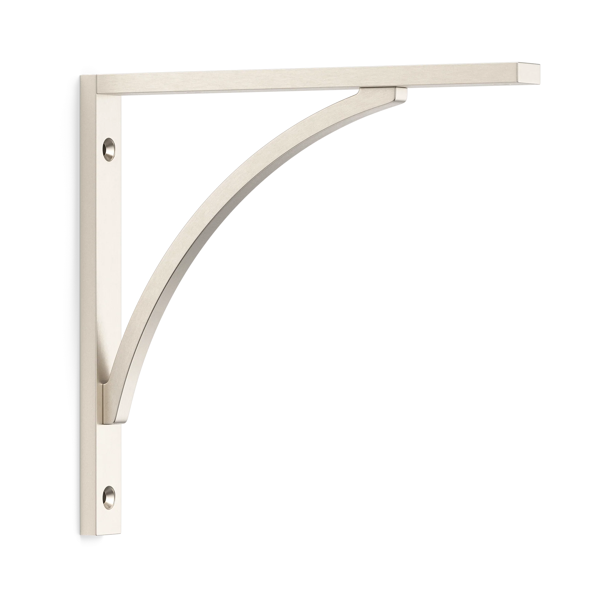 Armac Martin Hockley Flush Mounted Shelf Bracket in 150mm / Satin Nickel Plate
