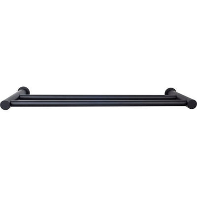 Top Knobs Hopewell Bath Towel Bar Double 30" in Flat Black
