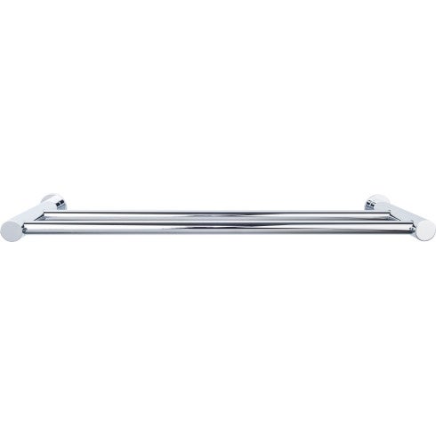 Top Knobs Hopewell Bath Towel Bar Double 30" in Polished Chrome