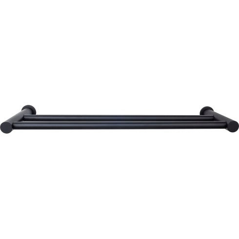 Top Knobs Hopewell Bath Towel Bar Double 24" in Flat Black