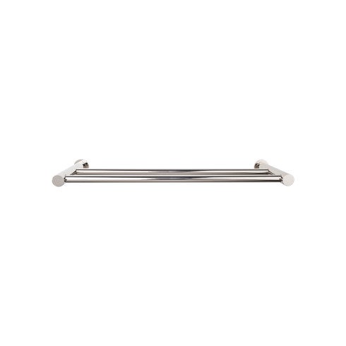 Top Knobs Hopewell Bath Towel Bar Double 24" in Polished Nickel