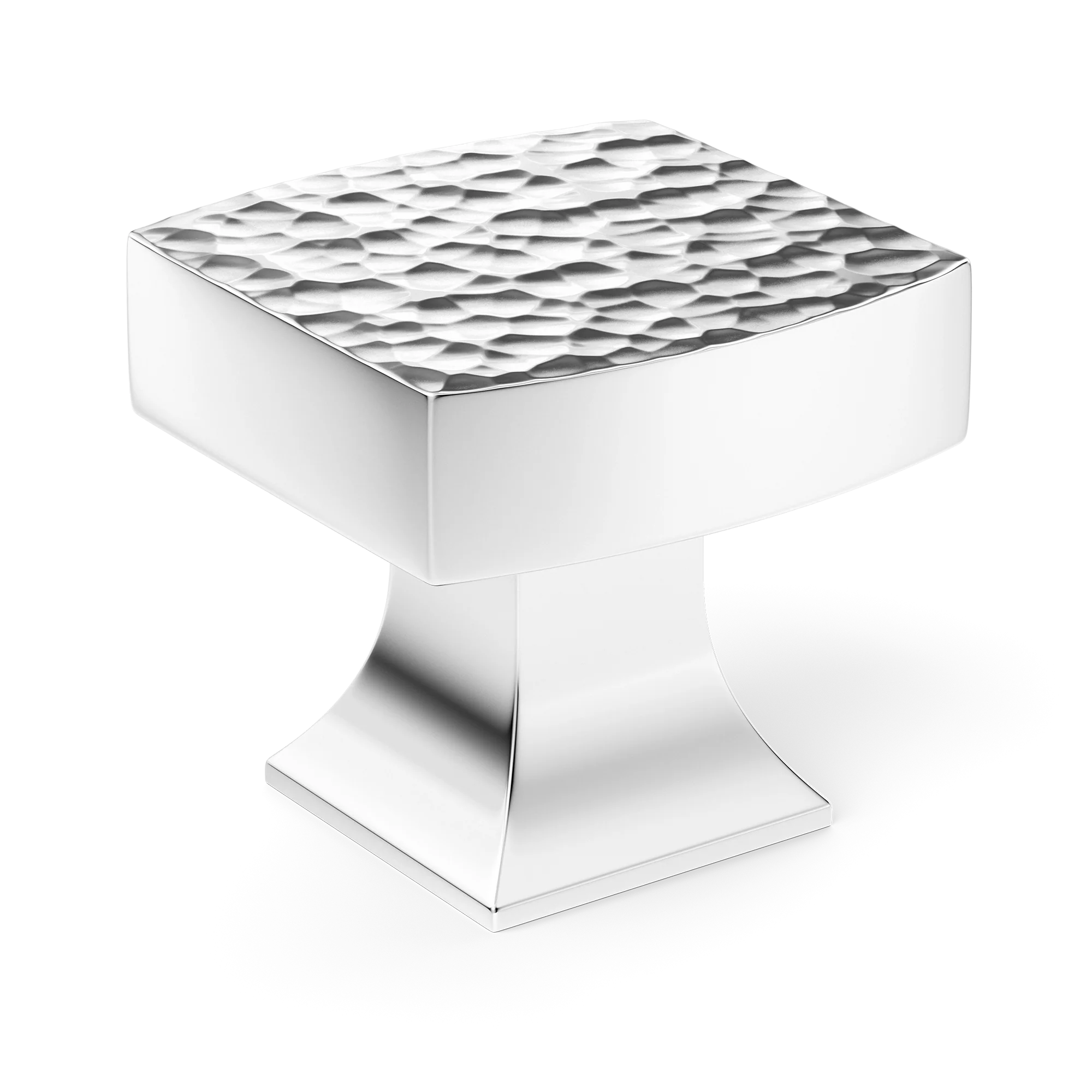 Armac Martin Harold Hammered Cabinet Knob in 32mm / Polished Chrome Plate