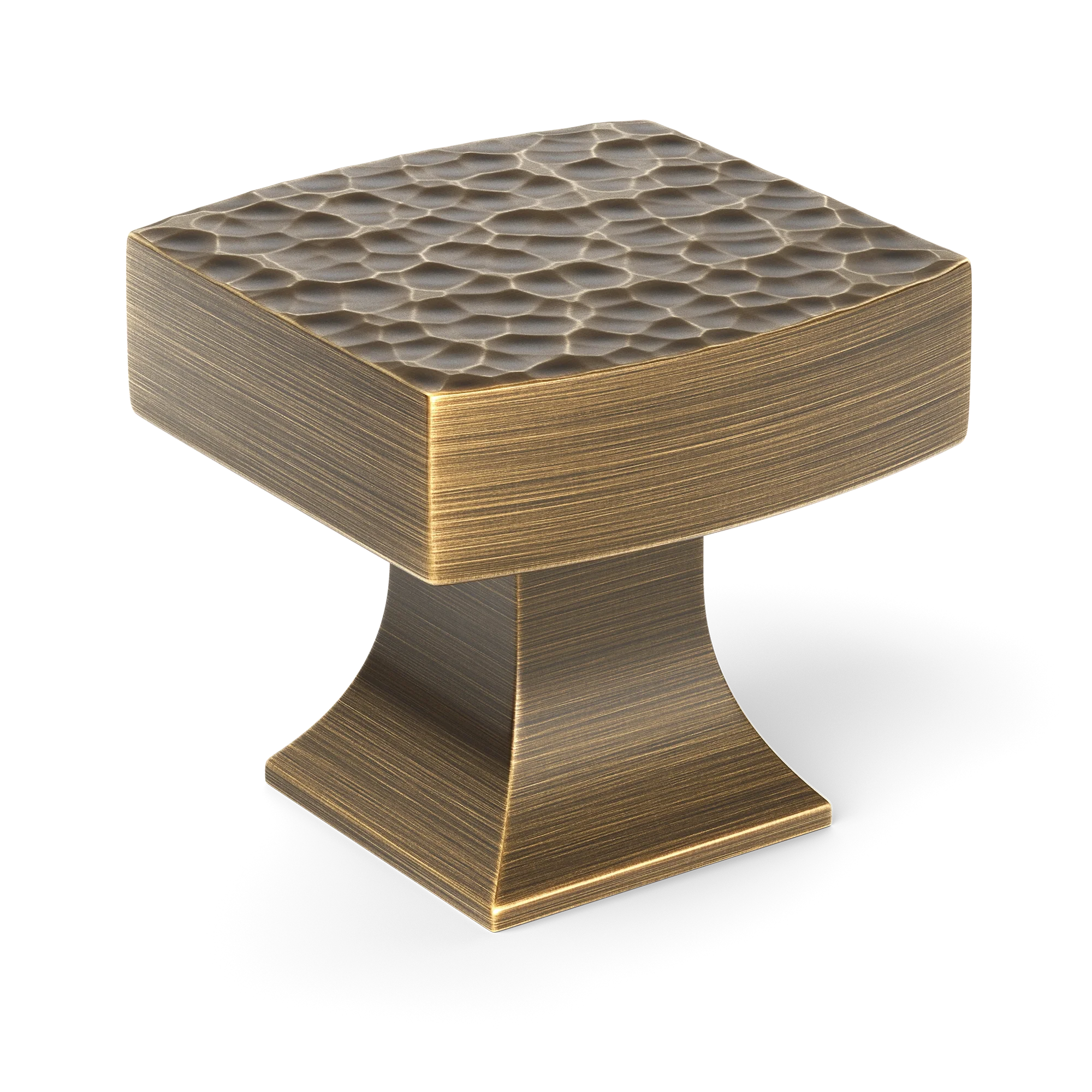 Armac Martin Harold Hammered Cabinet Knob in 32mm / Satin Antique Satin Lacquered