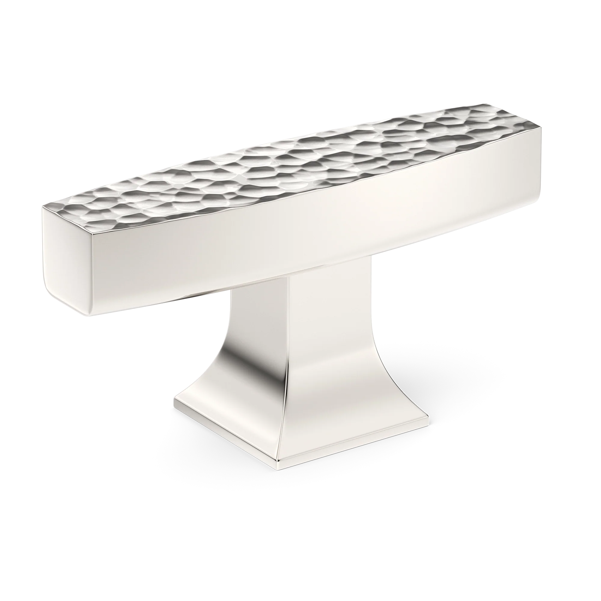 Armac Martin Harold Hammered T-bar Handle in 58mm / Polished Nickel Plate