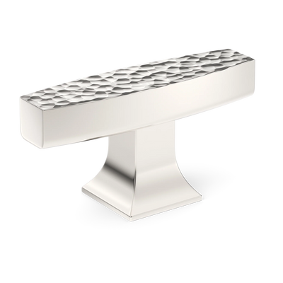 Armac Martin Harold Hammered T-bar Handle in 58mm / Polished Nickel Plate
