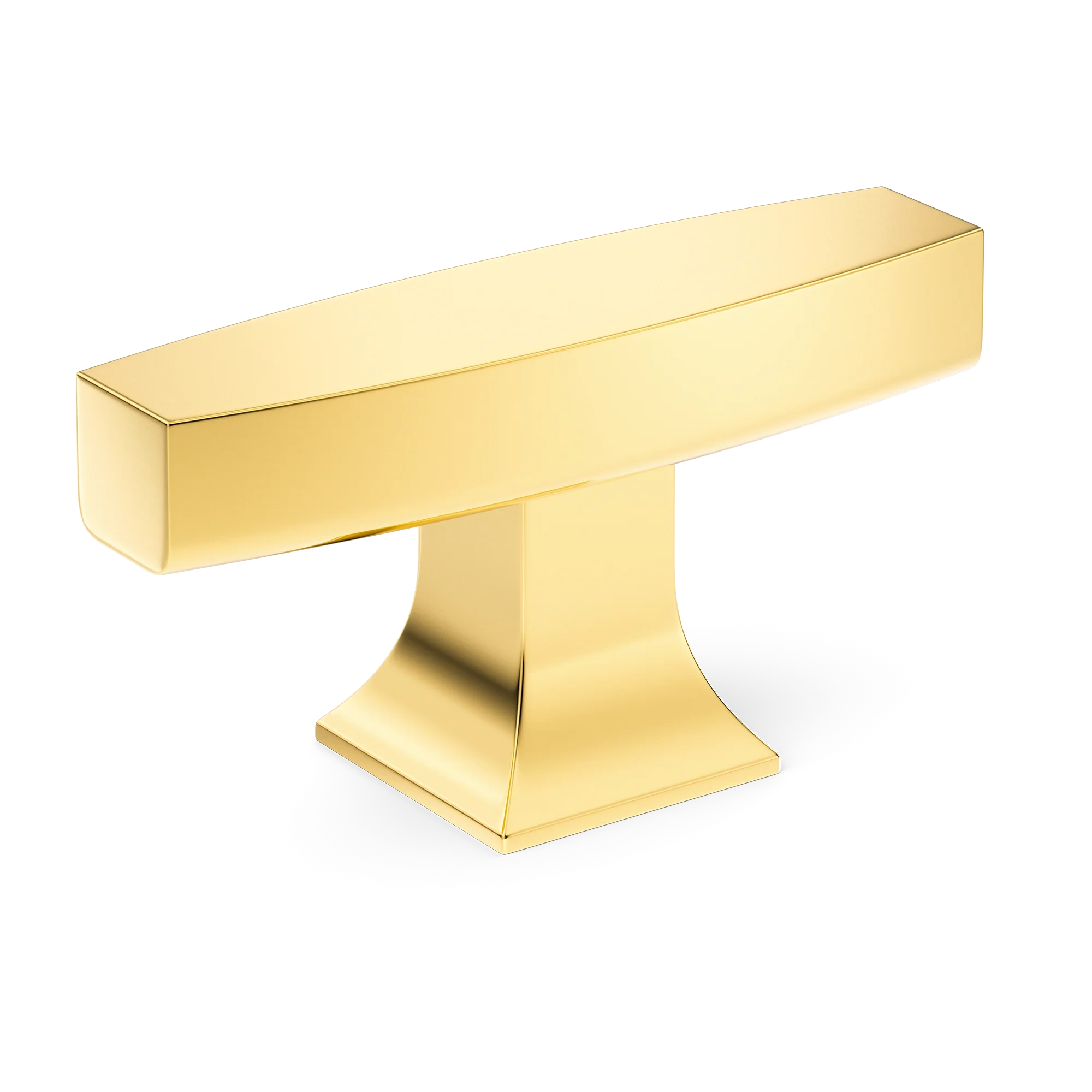 Armac Martin Harold Plain T-bar Handle in 58mm / Polished Brass Lacquered
