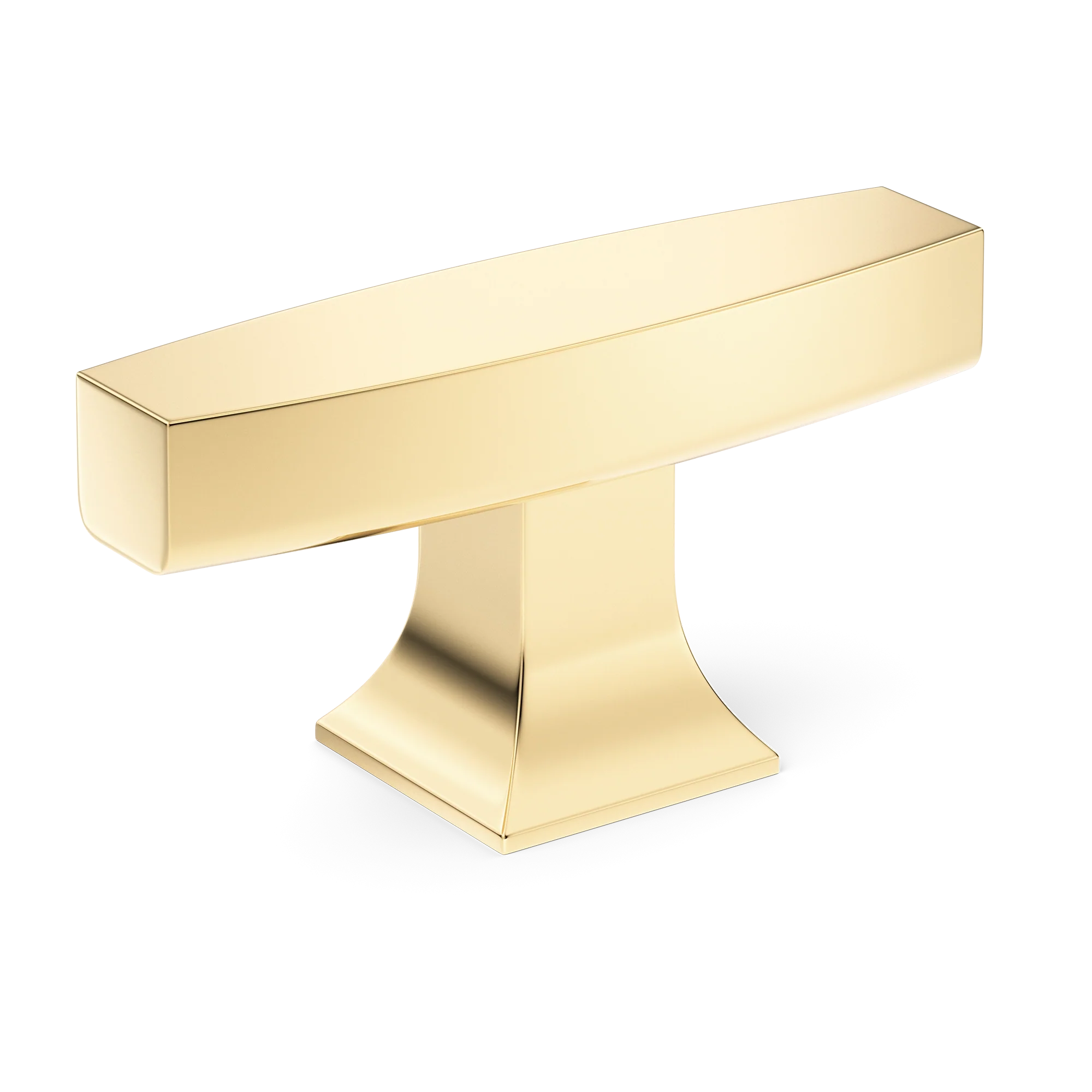 Armac Martin Harold Plain T-bar Handle in 58mm / Polished Brass Unlacquered