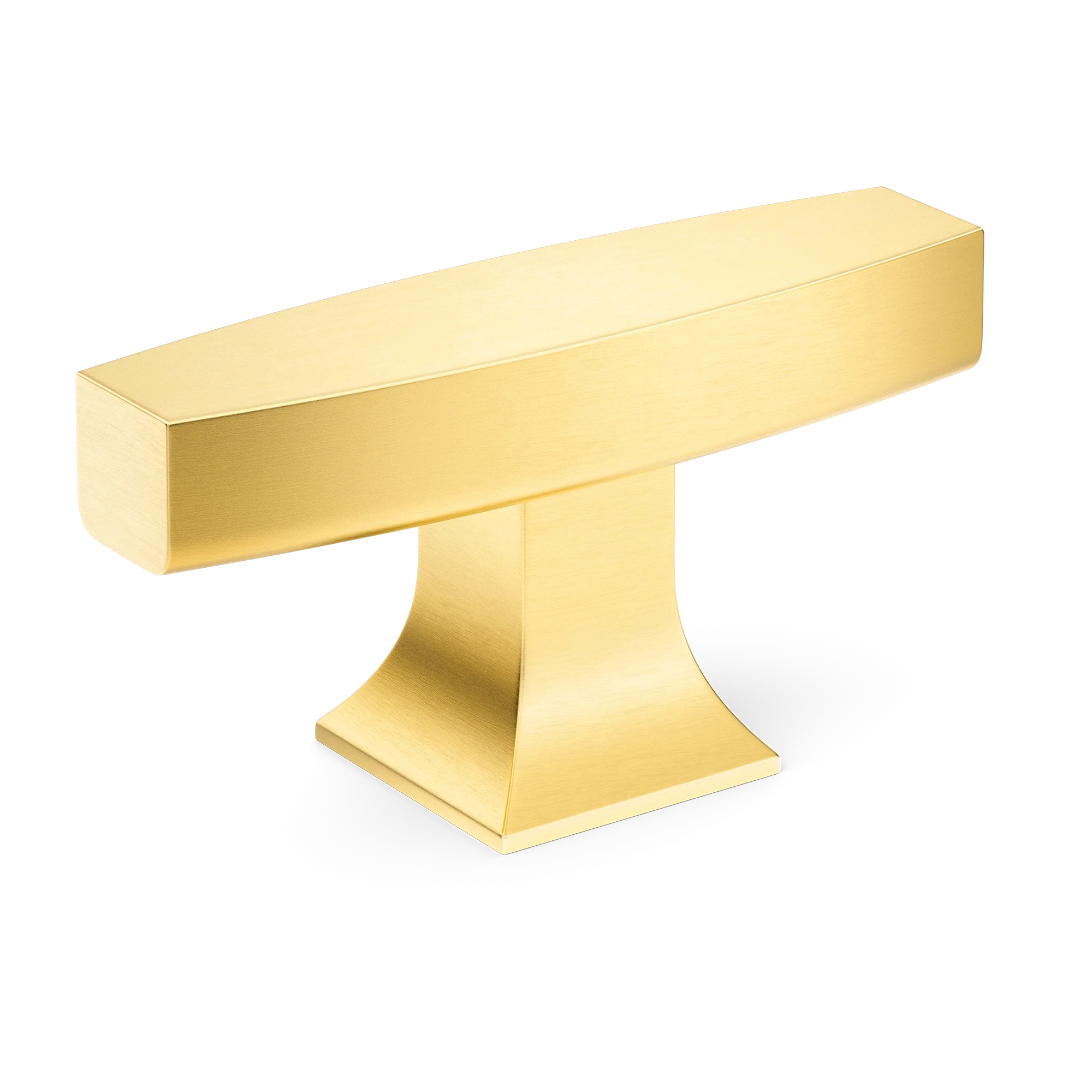 Armac Martin Harold Plain T-bar Handle in 58mm / Satin Brass Lacquered