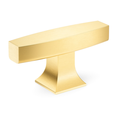 Armac Martin Harold Plain T-bar Handle in 58mm / Satin Brass Satin Lacquered