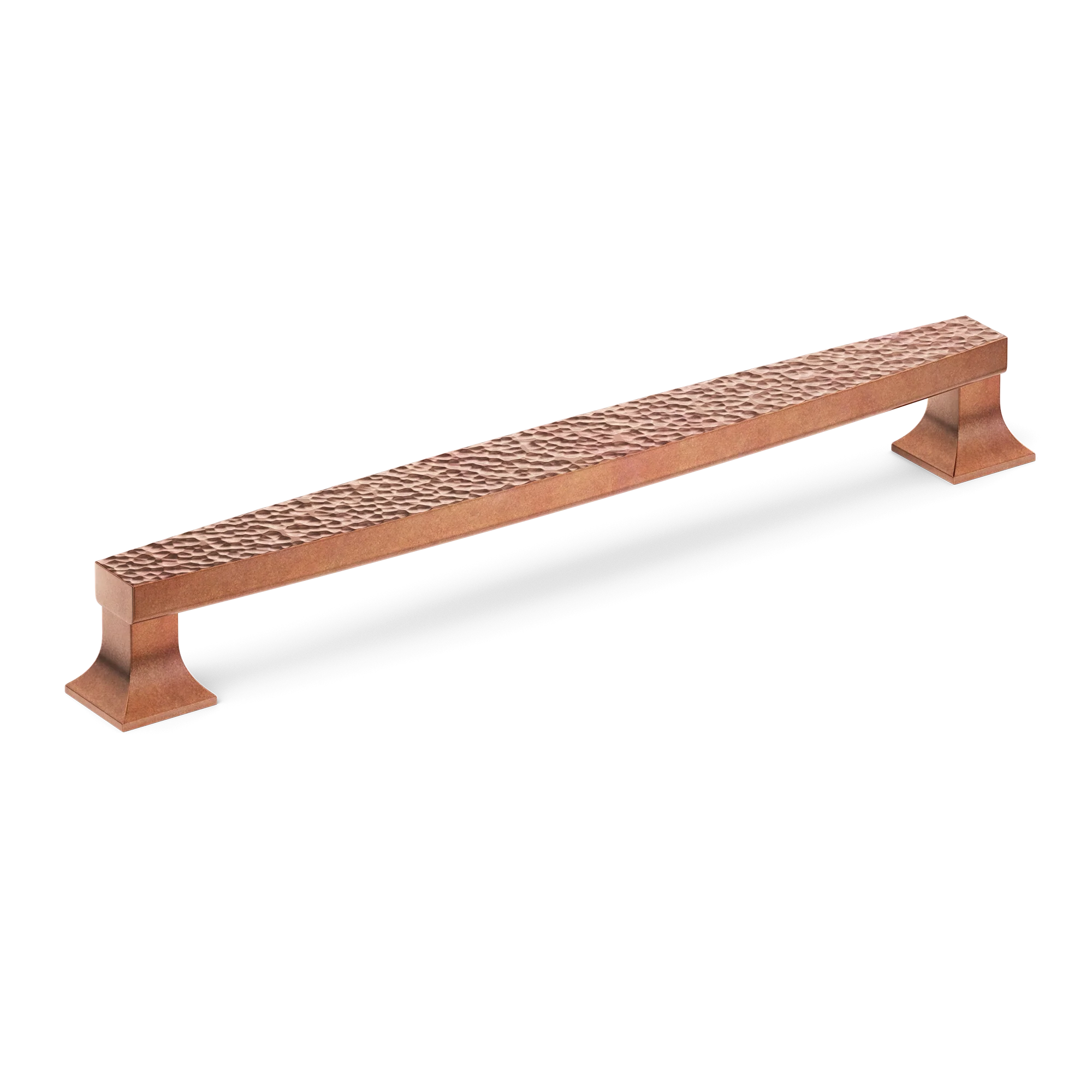 Armac Martin Harold Hammered Cabinet Handle in 96mm / Aged Copper
