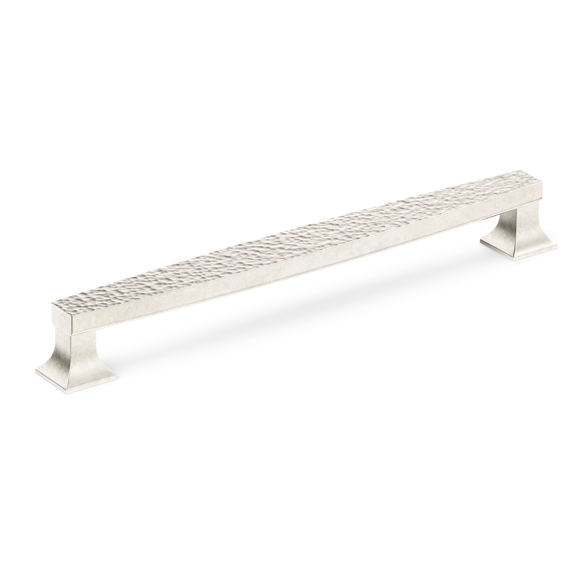 Armac Martin Harold Hammered Cabinet Handle in 96mm / Barrelled Nickel Plate