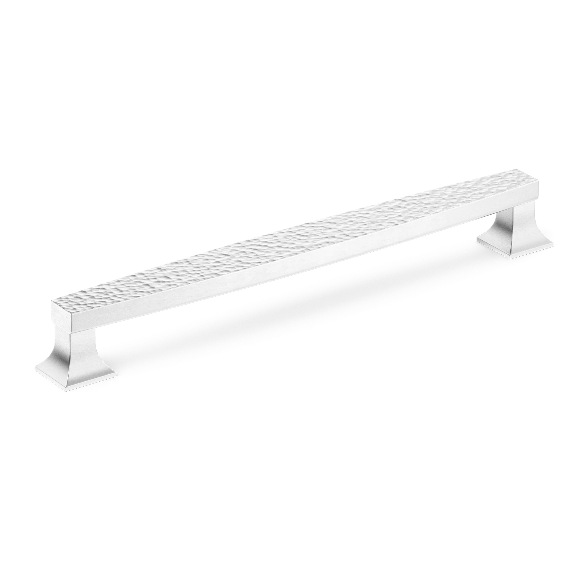 Armac Martin Harold Hammered Cabinet Handle in 96mm / Satin Chrome Plate