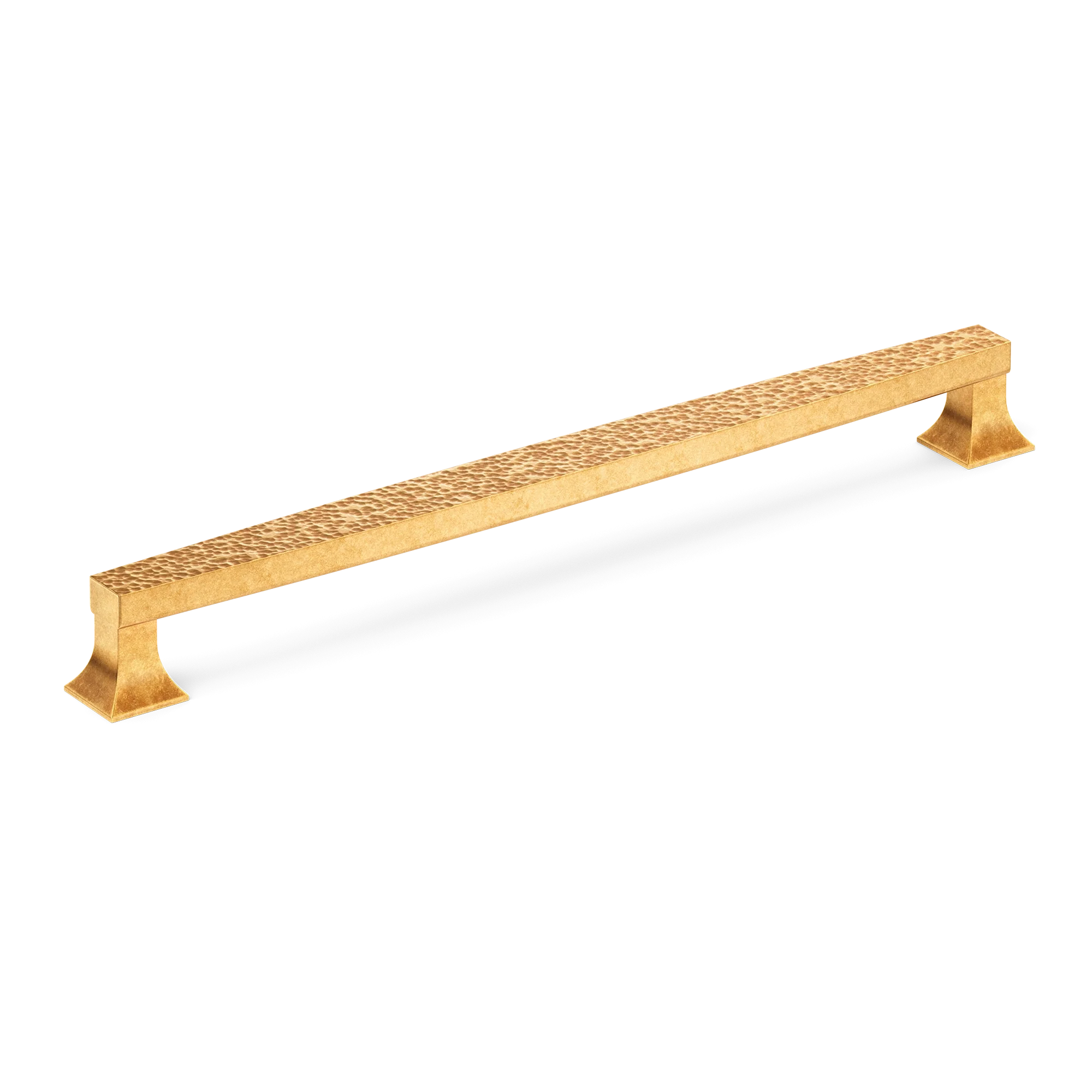 Armac Martin Harold Hammered Appliance Pull in 352mm / Burnished Brass