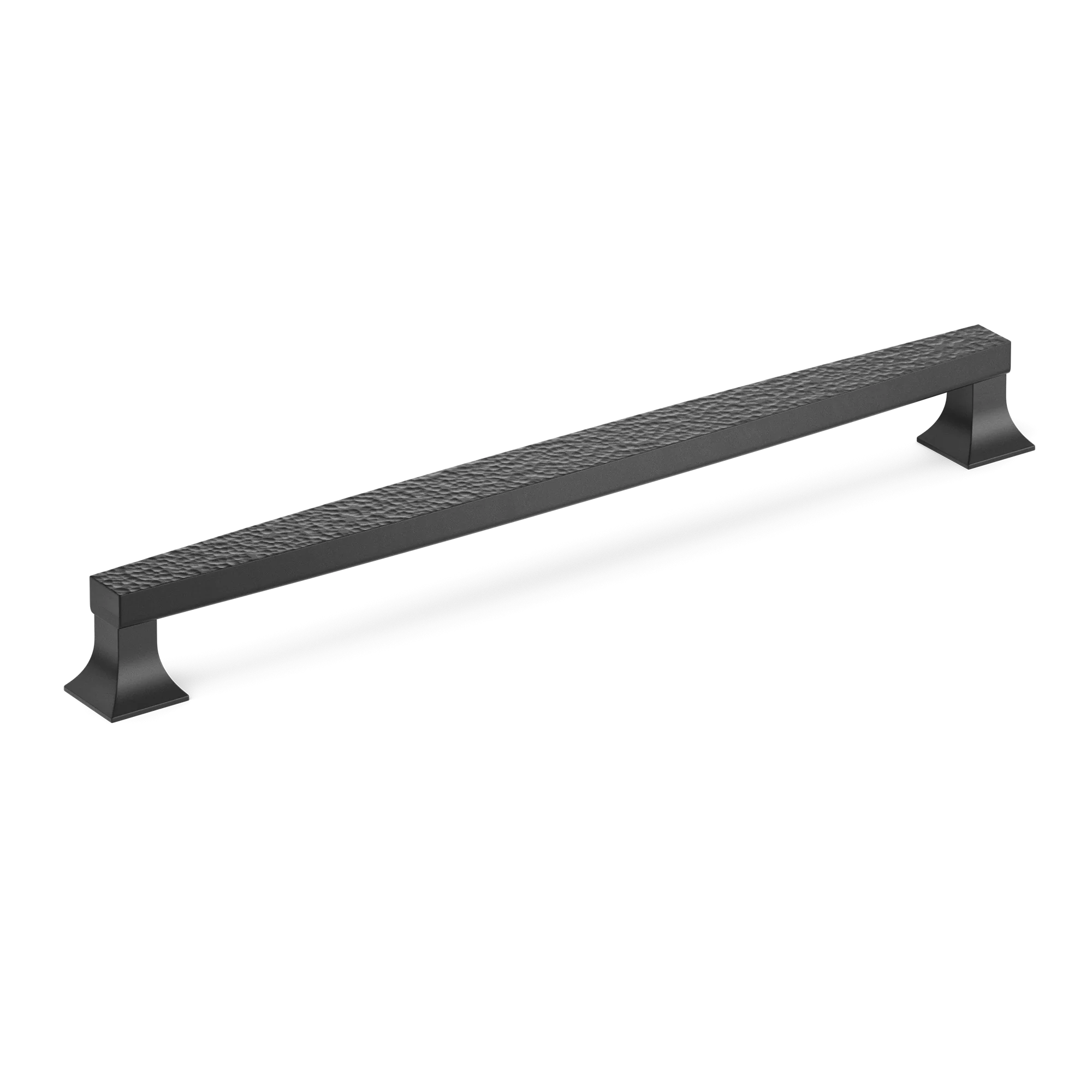 Armac Martin Harold Hammered Appliance Pull in 352mm / Matt Black Lacquered