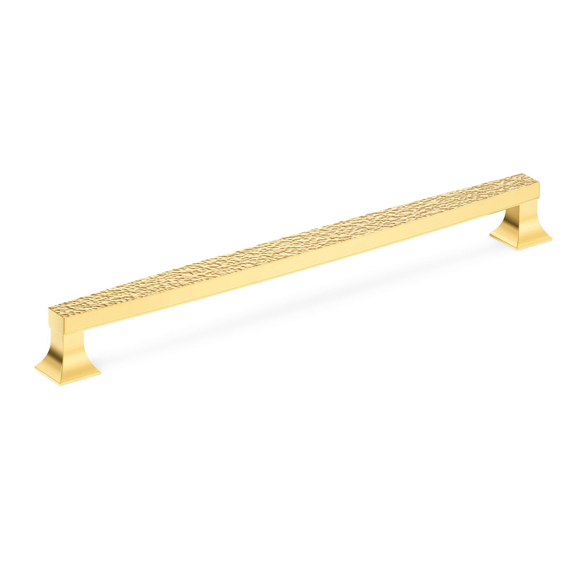 Armac Martin Harold Hammered Appliance Pull in 352mm / Polished Brass Lacquered