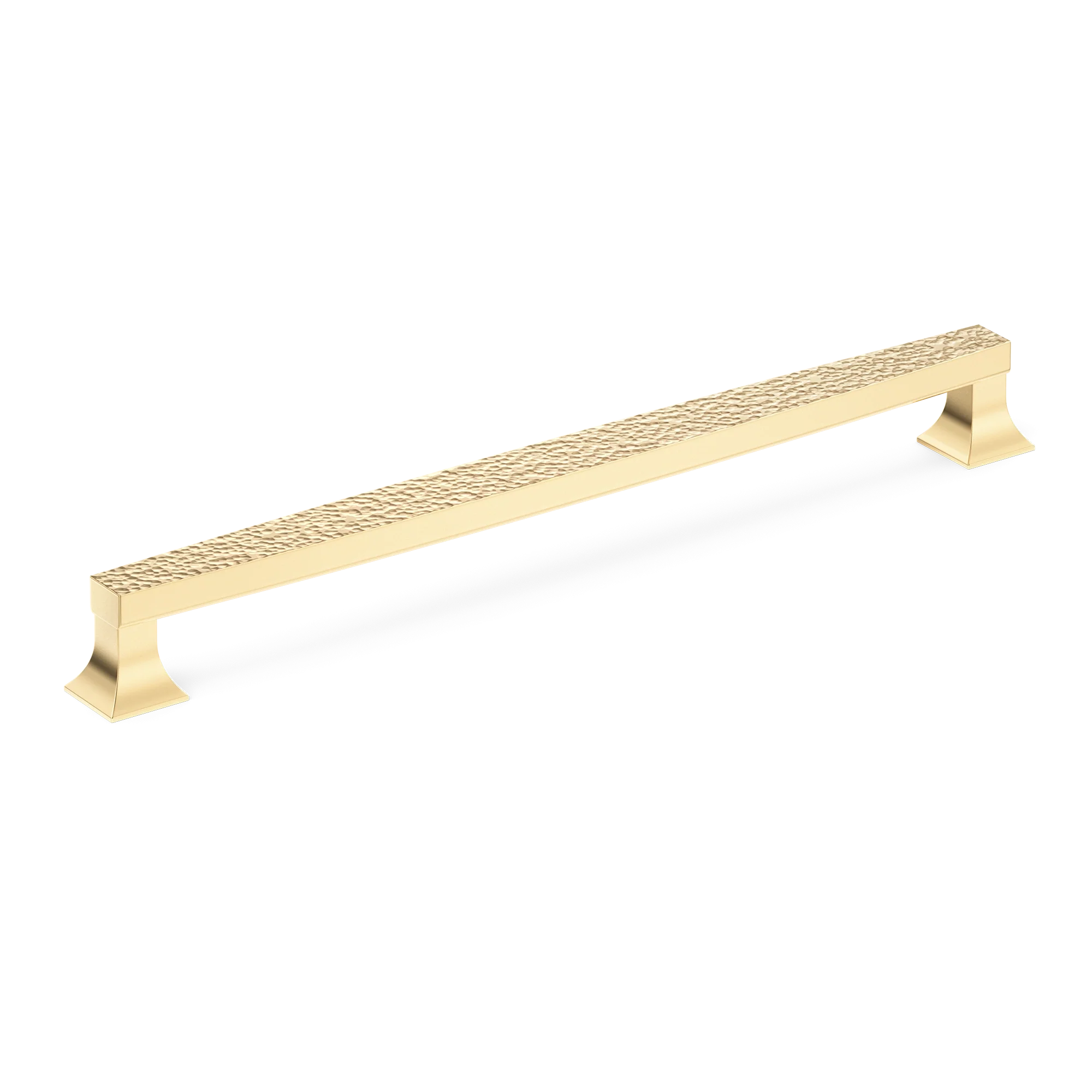 Armac Martin Harold Hammered Appliance Pull in 352mm / Polished Brass Unlacquered