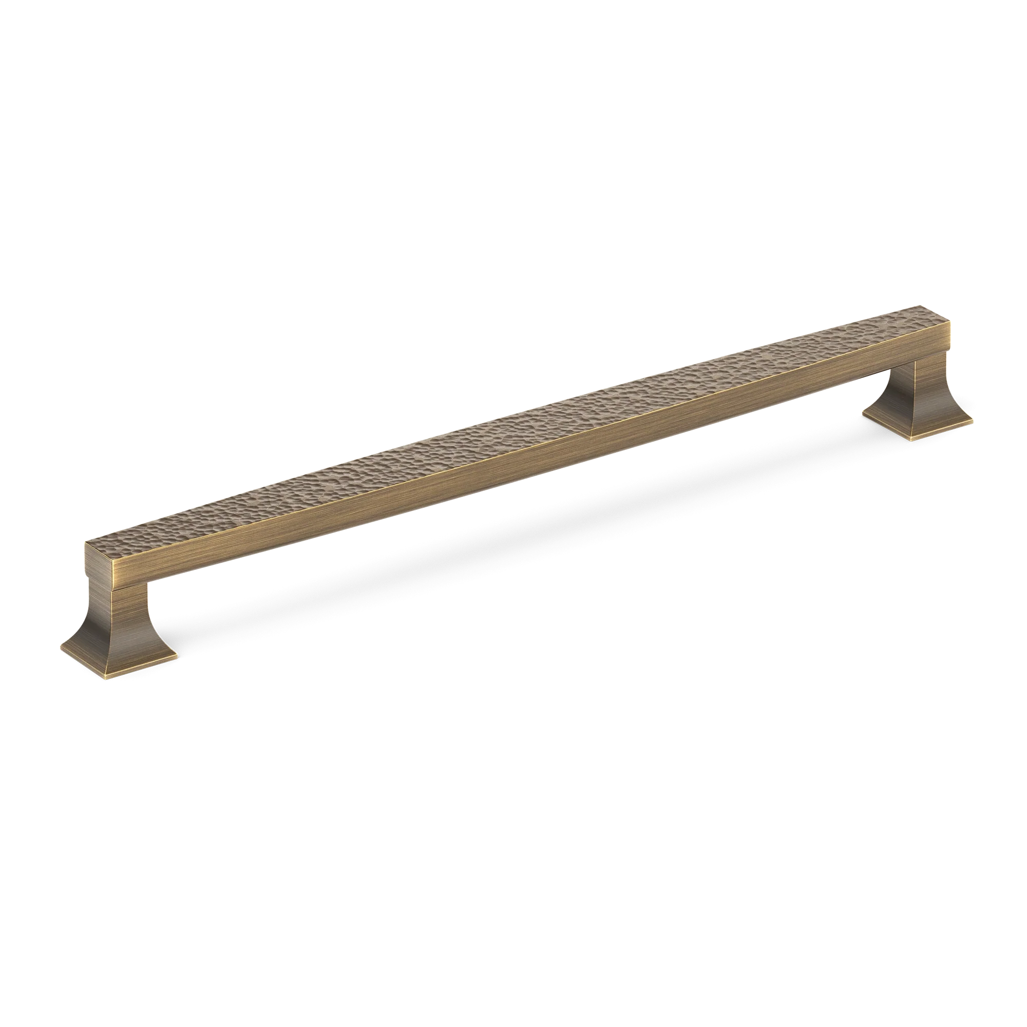 Armac Martin Harold Hammered Appliance Pull in 352mm / Satin Antique Satin Lacquered