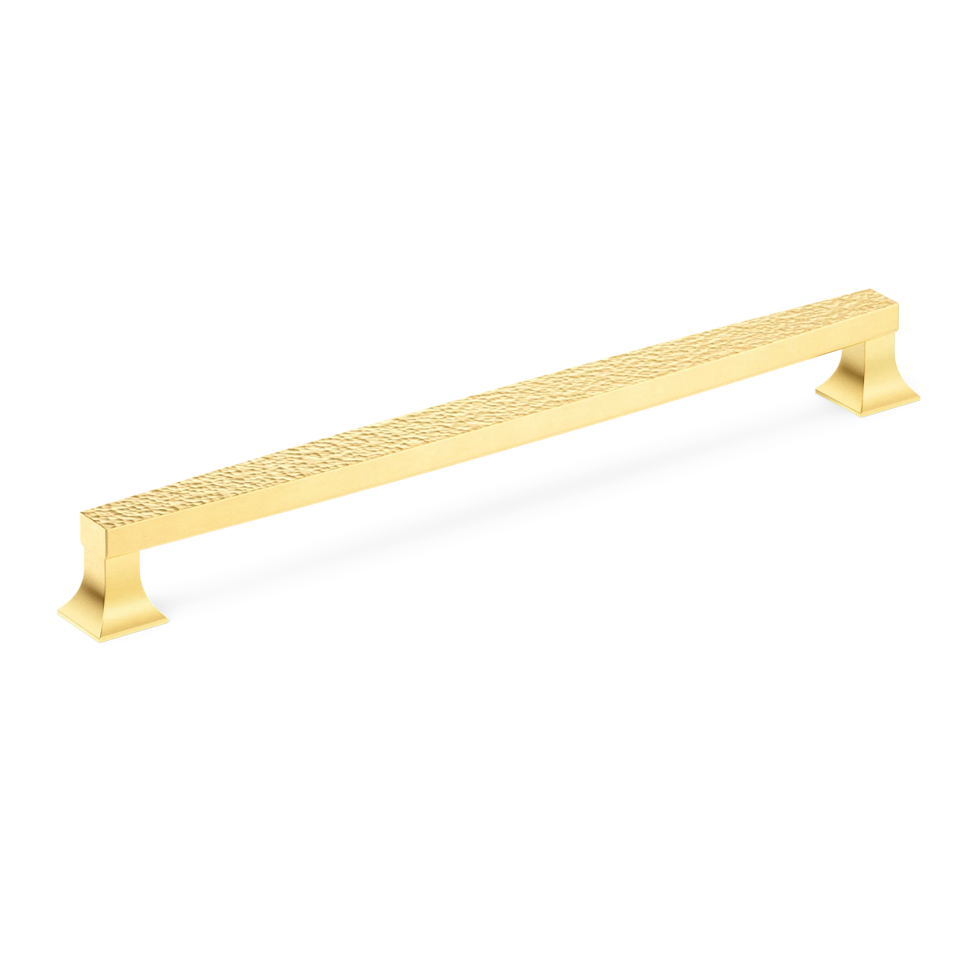 Armac Martin Harold Hammered Appliance Pull in 352mm / Satin Brass Lacquered