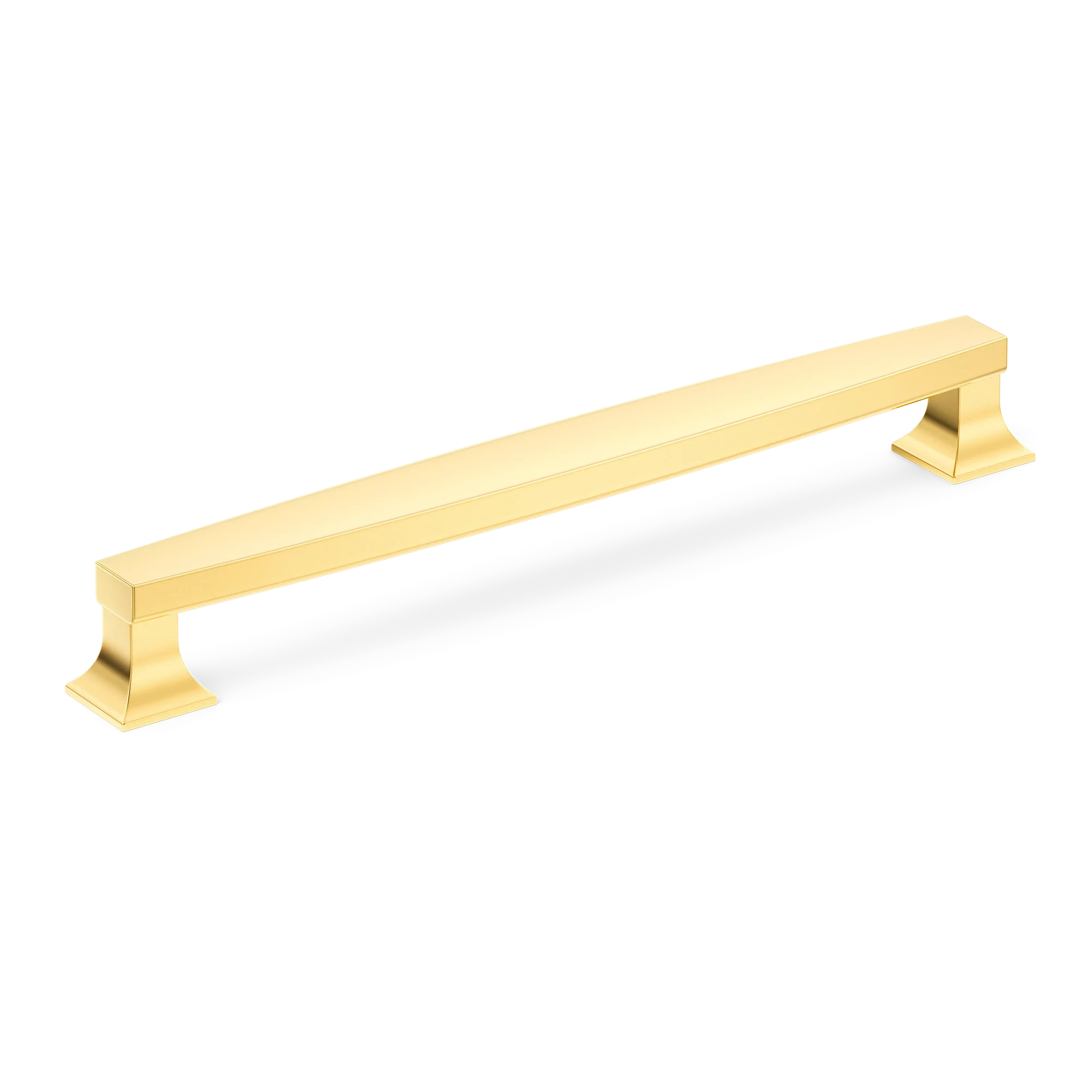 Armac Martin Harold Plain Cabinet Handle in 96mm / Polished Brass Lacquered