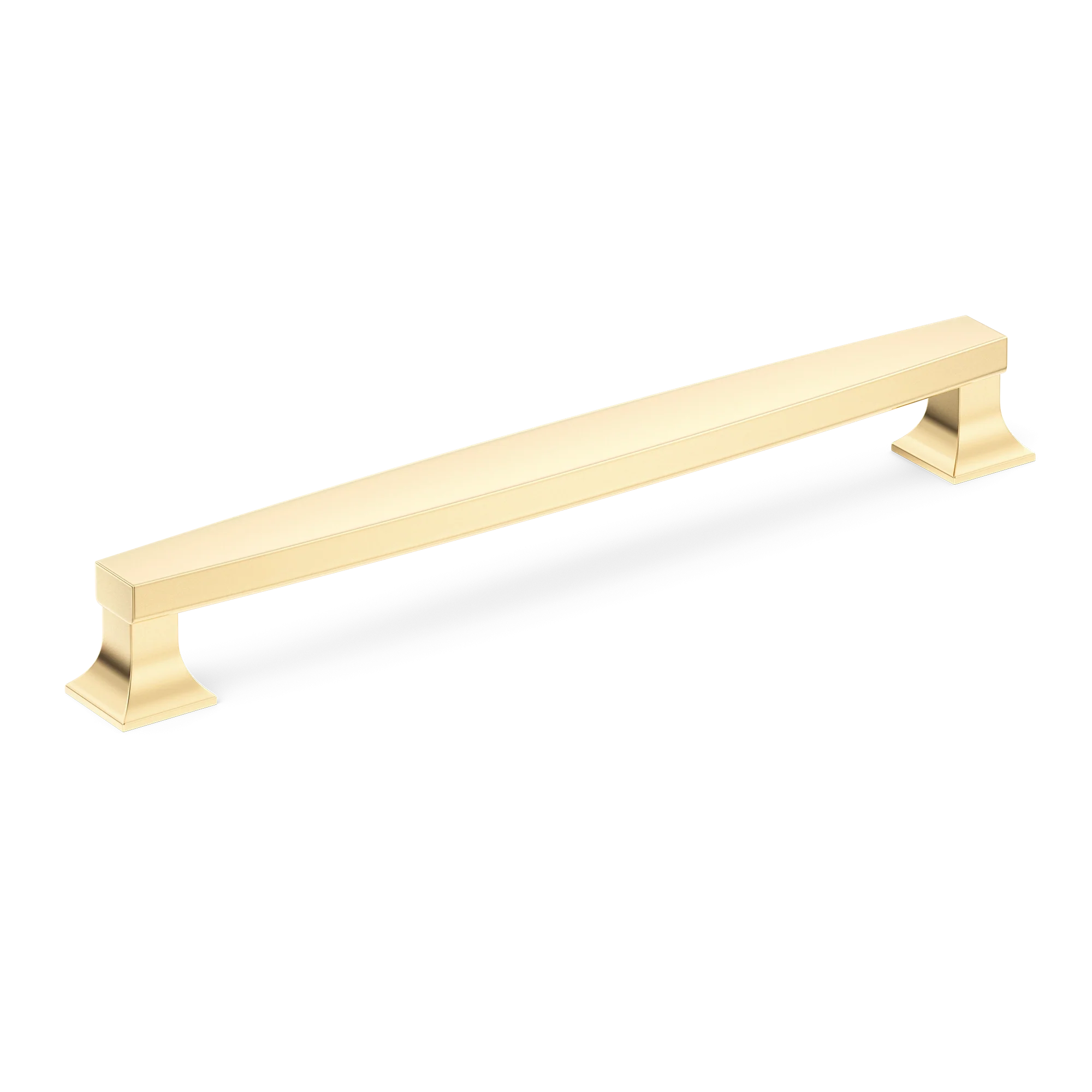 Armac Martin Harold Plain Cabinet Handle in 96mm / Polished Brass Unlacquered