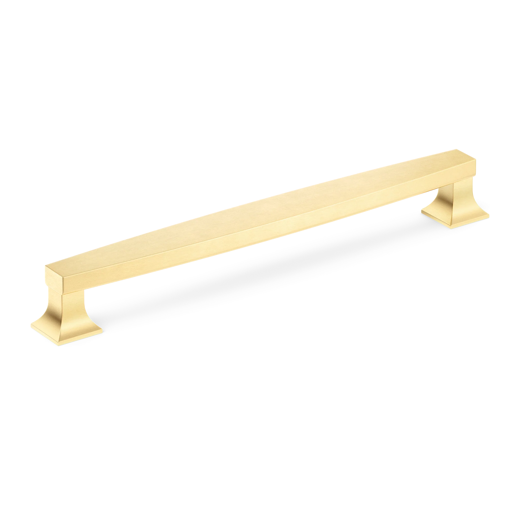 Armac Martin Harold Plain Cabinet Handle in 96mm / Satin Brass Unlacquered