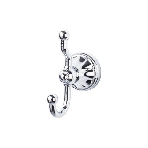Top Knobs Hudson Bath Double Hook in Polished Chrome