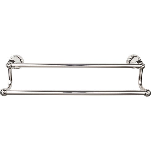 Top Knobs Hudson Bath Double Towel Bar 18" in Polished Nickel