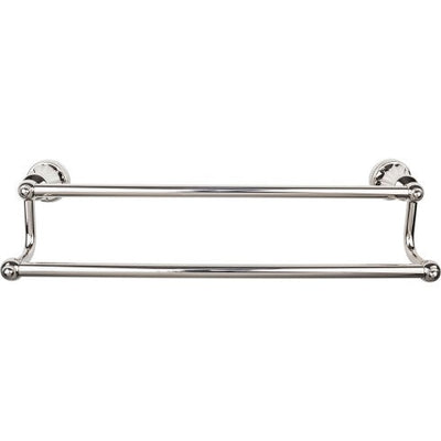 Top Knobs Hudson Bath Double Towel Bar 18" in Polished Nickel
