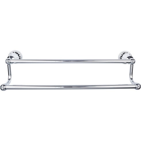 Top Knobs Hudson Bath Double Towel Bar 24" in Polished Chrome