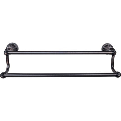 Top Knobs Hudson Bath Double Towel Bar 24" in Tuscan Bronze