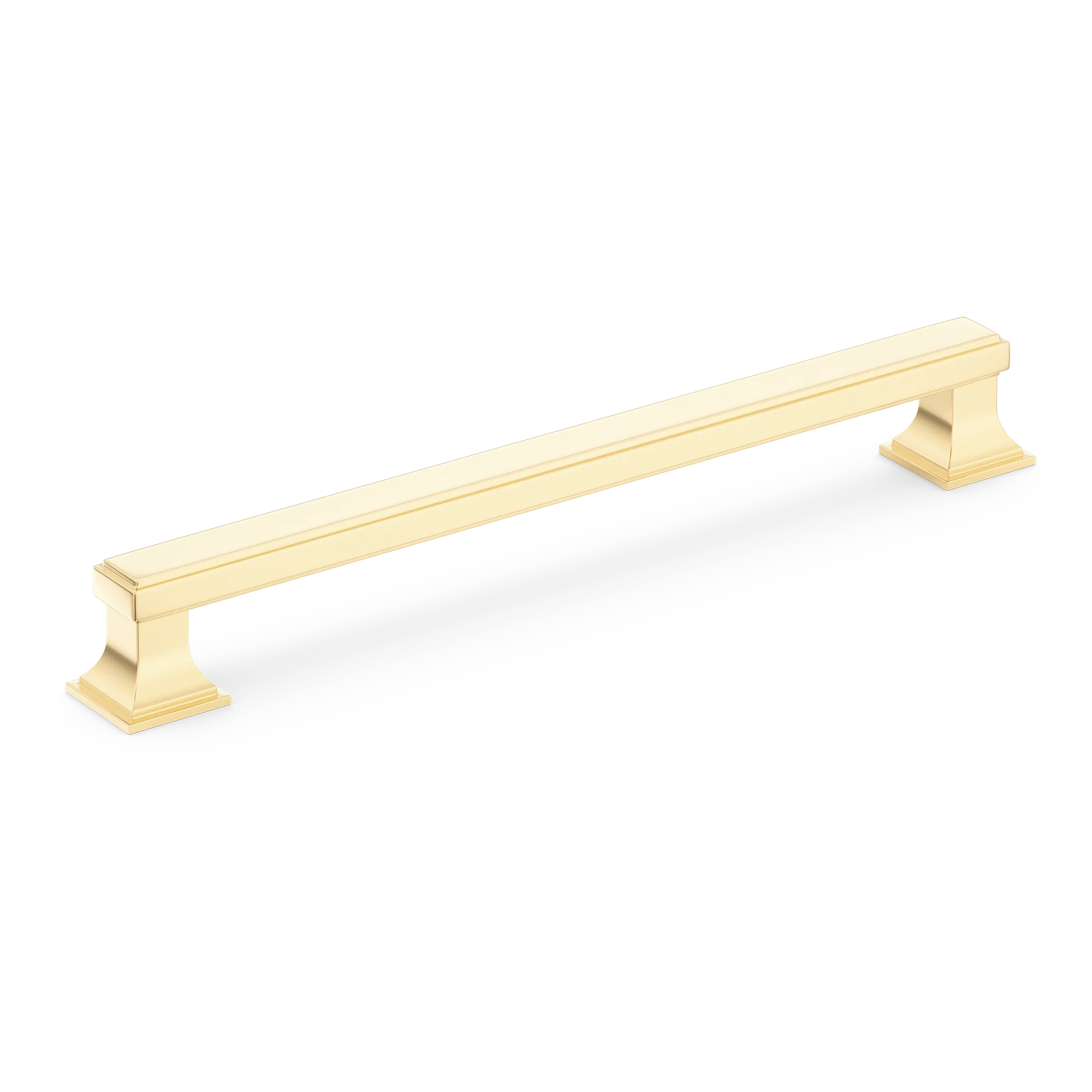 Armac Martin Jefferson Cabinet Handle in 96mm / Polished Brass Unlacquered