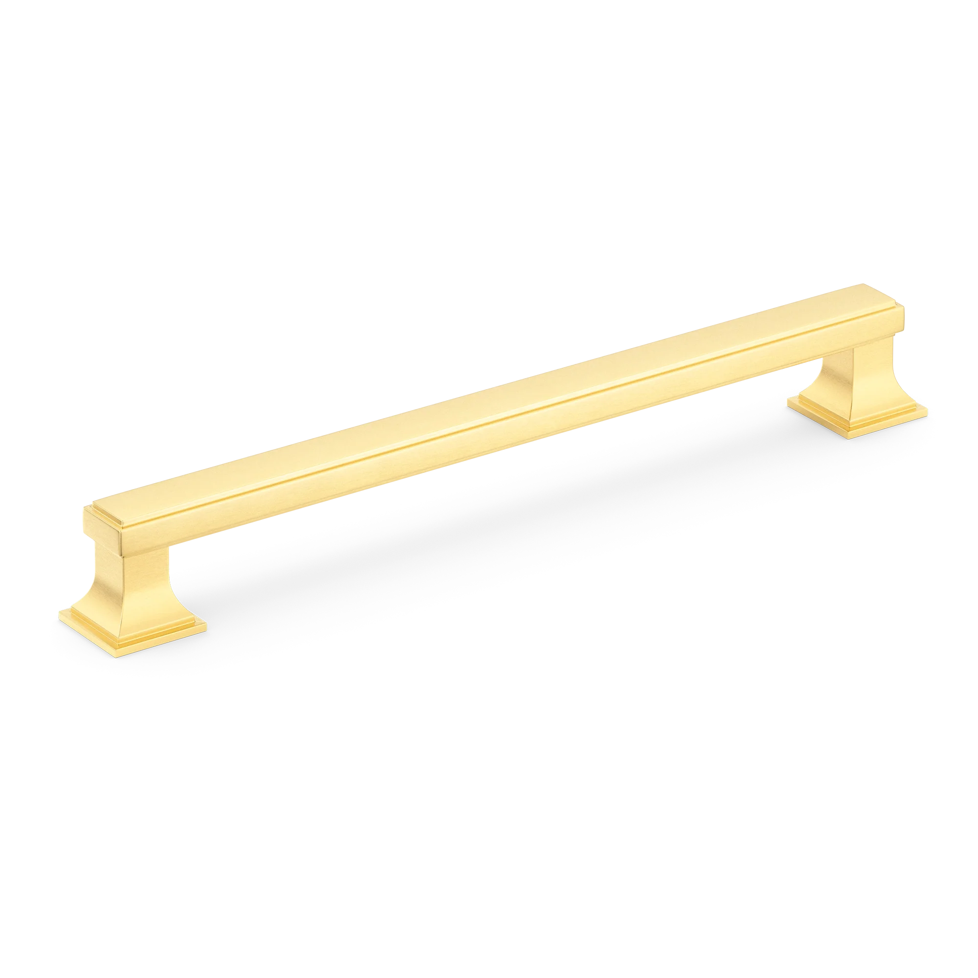 Armac Martin Jefferson Cabinet Handle in 96mm / Satin Brass Lacquered