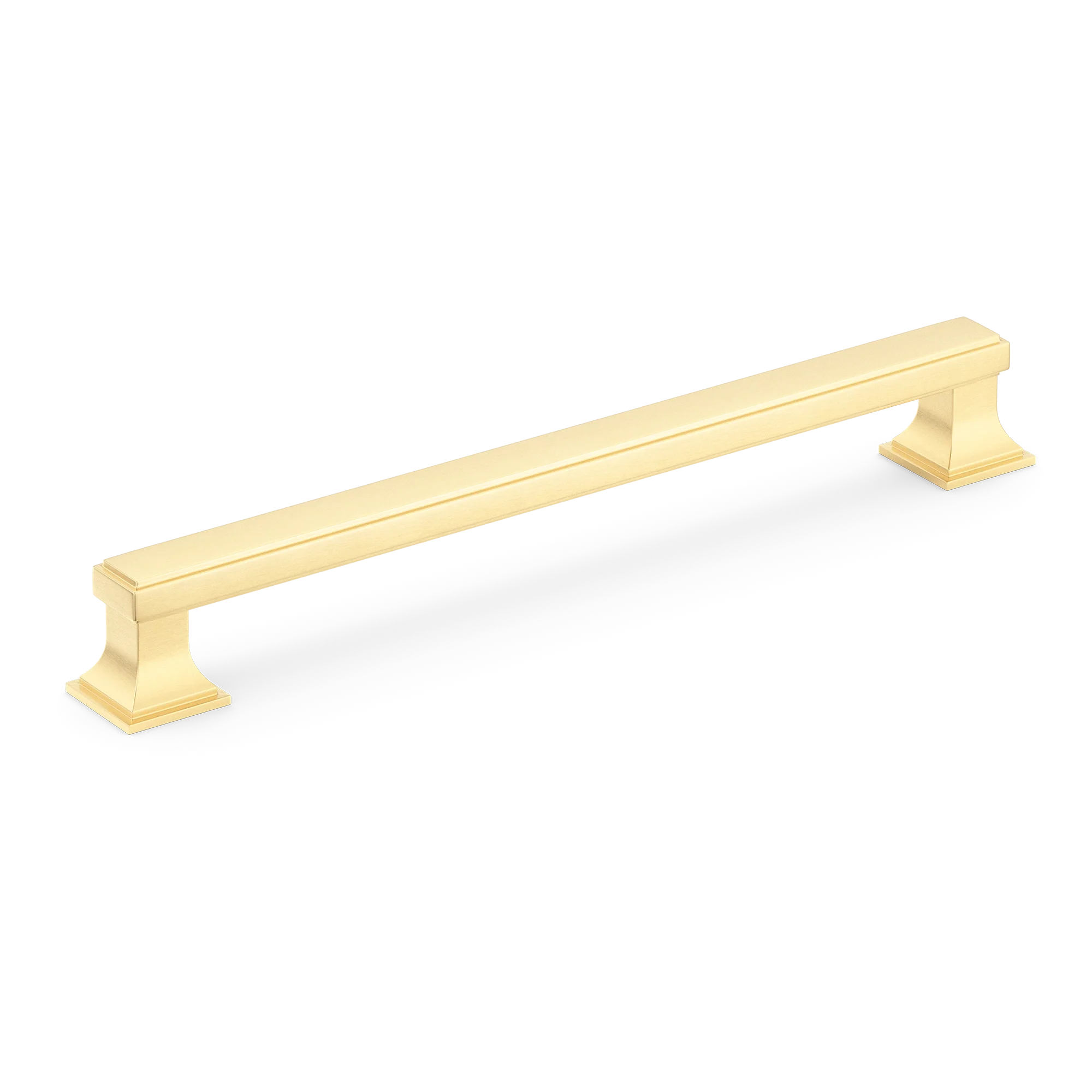 Armac Martin Jefferson Cabinet Handle in 96mm / Satin Brass Unlacquered