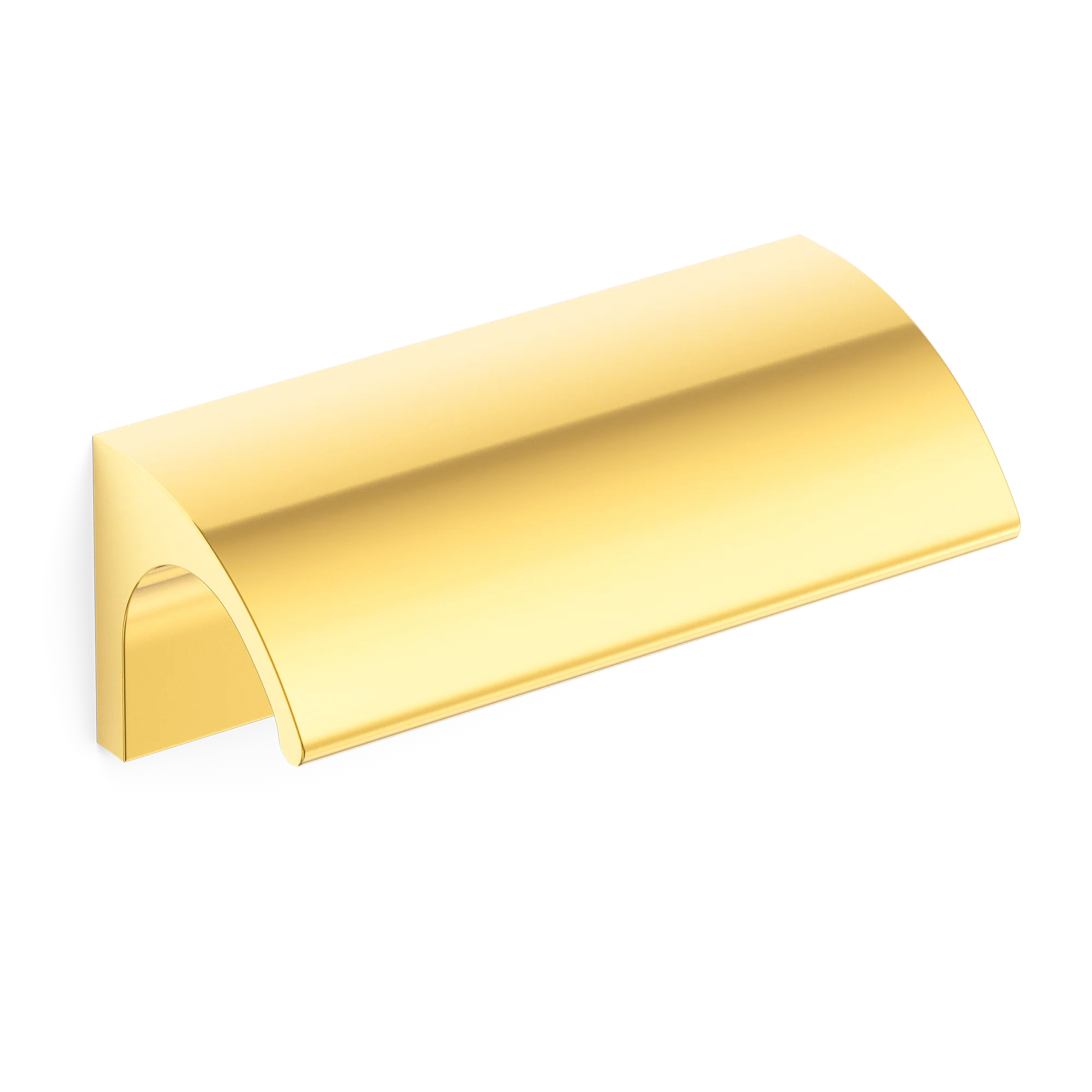 Armac Martin Jaspette Finger Pull in 50mm / Polished Brass Lacquered