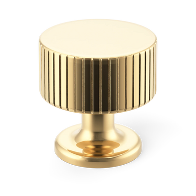 Armac Martin Leebank Cabinet Knob in 32mm / Polished Brass Unlacquered