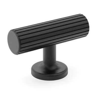 Armac Martin Leebank T-bar Handle in 55mm / Matt Black Lacquered