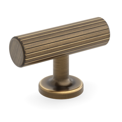 Armac Martin Leebank T-bar Handle in 55mm / Satin Antique Satin Lacquered