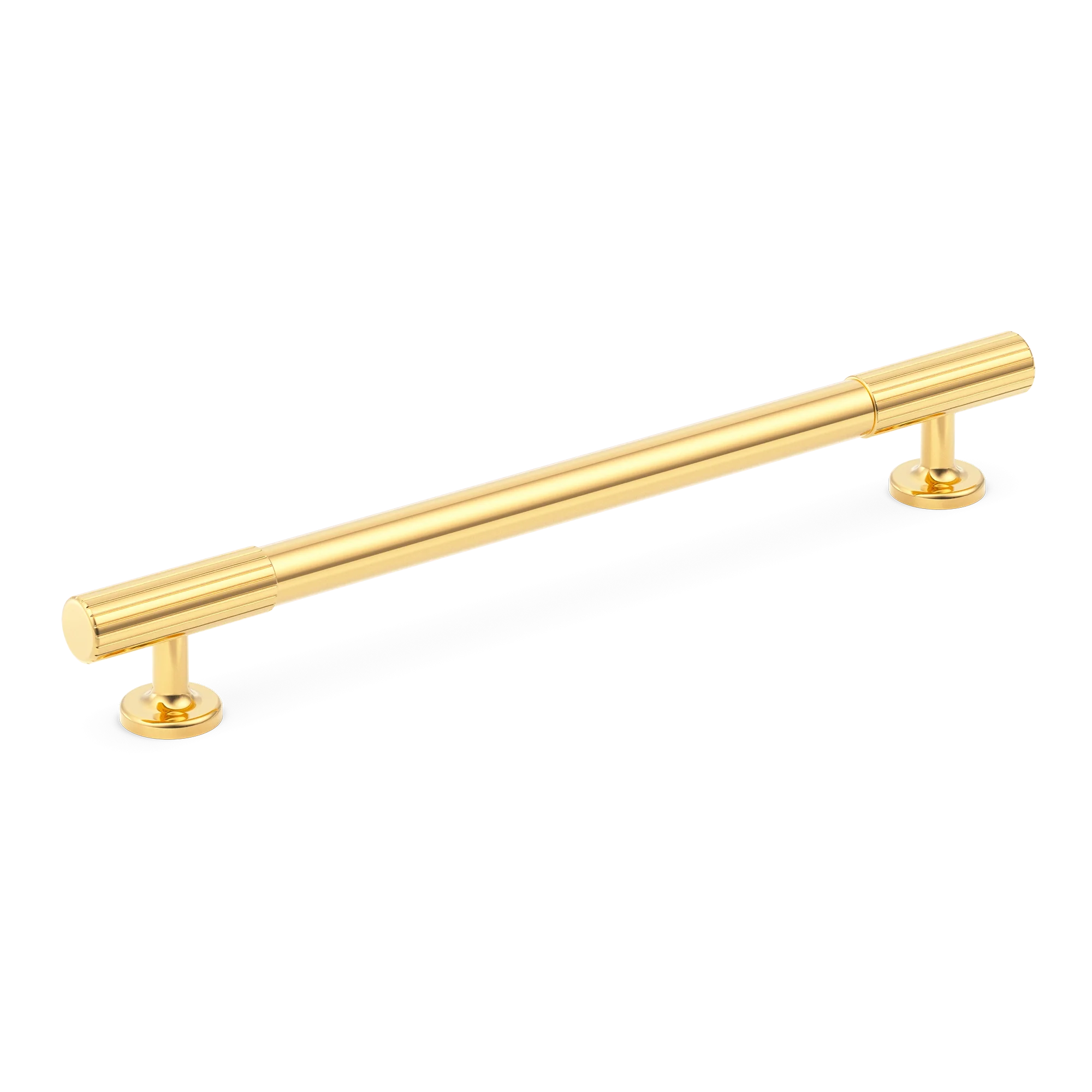Armac Martin Leebank Cabinet Handle in 128mm / Polished Brass Lacquered