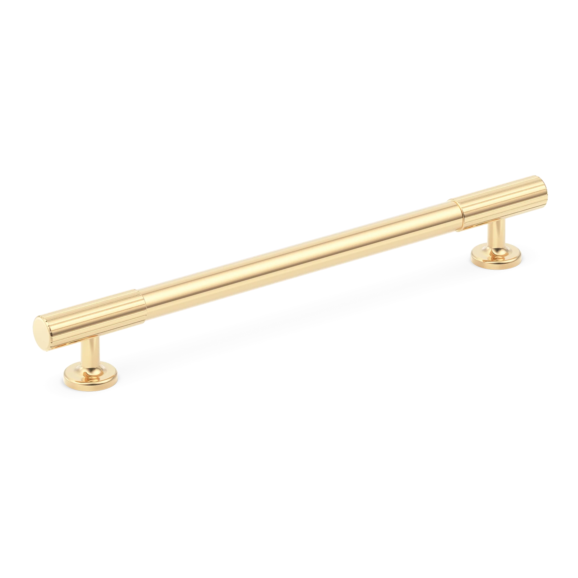 Armac Martin Leebank Cabinet Handle in 128mm / Polished Brass Unlacquered