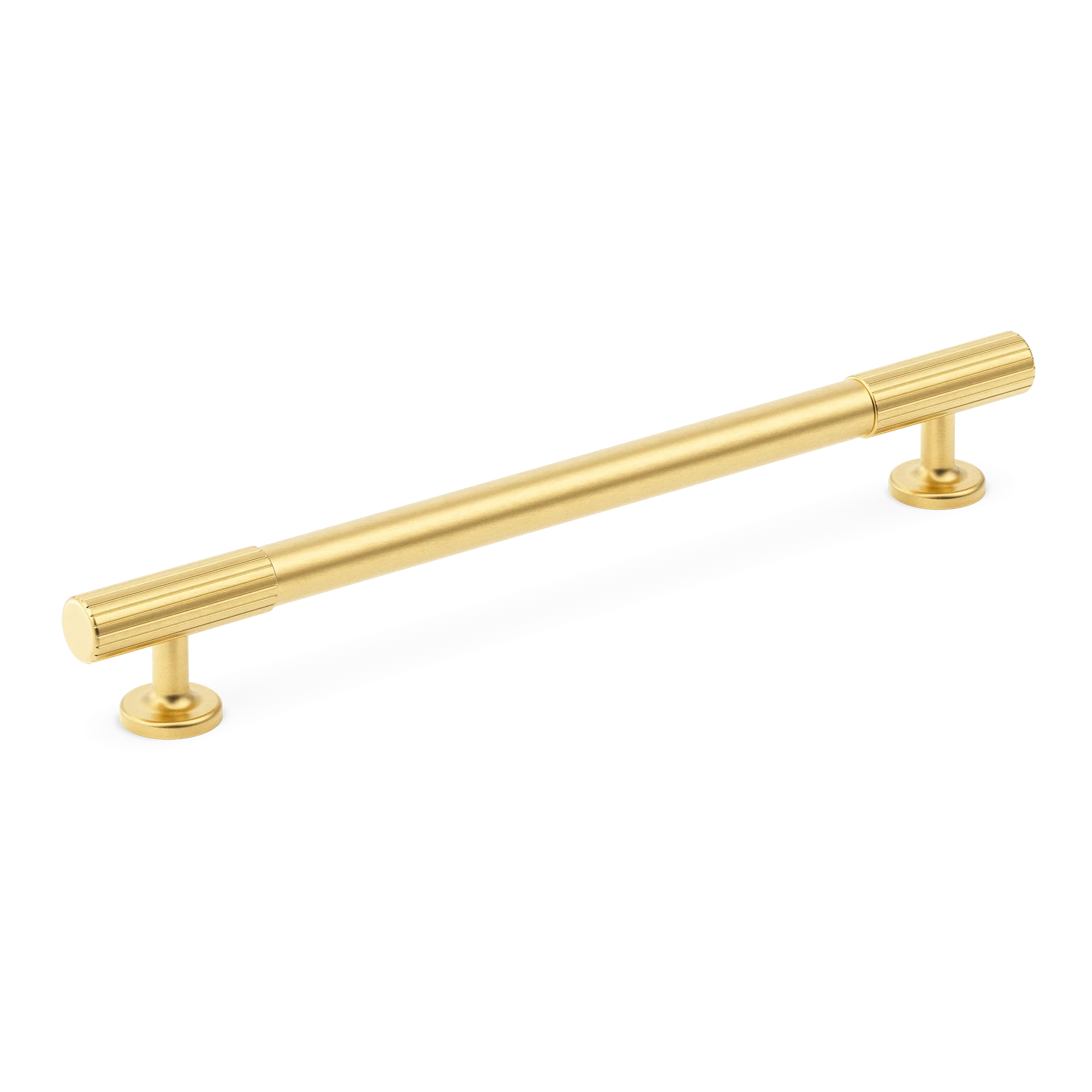 Armac Martin Leebank Cabinet Handle in 128mm / Satin Brass Lacquered