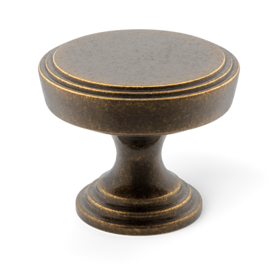 Armac Martin Lincoln Cabinet Knob in 25mm / Dark Aged Brass