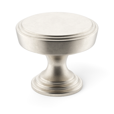 Armac Martin Lincoln Cabinet Knob in 25mm / Barrelled Nickel Plate