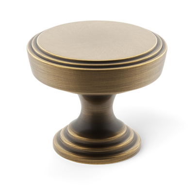 Armac Martin Lincoln Cabinet Knob in 25mm / Satin Antique Satin Lacquered